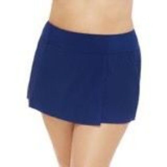 CHRISTINA FULL FIGURE SUNBLOCKERS UPF 50 SWIM SKIRT WITH INTERNAL PANTY Navy 2X‎ - Picture 2 of 9